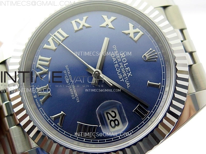 DateJust 41mm 126334 904 SS AR+F V2 1:1 Best Edition Blue Dial Roman Markers on Jubilee Bracelet DD3235