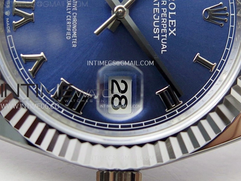 DateJust 41mm 126334 904 SS AR+F V2 1:1 Best Edition Blue Dial Roman Markers on Jubilee Bracelet DD3235