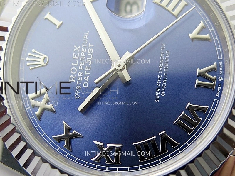 DateJust 41mm 126334 904 SS AR+F V2 1:1 Best Edition Blue Dial Roman Markers on Jubilee Bracelet DD3235