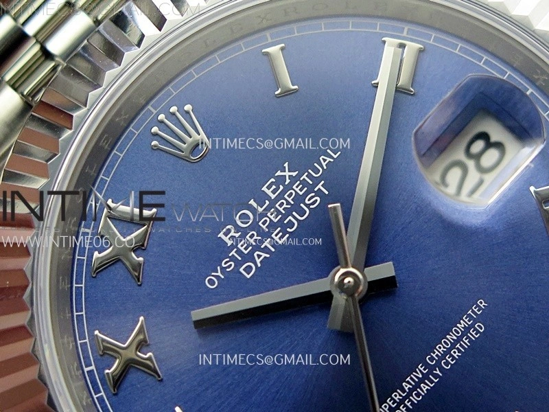DateJust 41mm 126334 904 SS AR+F V2 1:1 Best Edition Blue Dial Roman Markers on Jubilee Bracelet DD3235