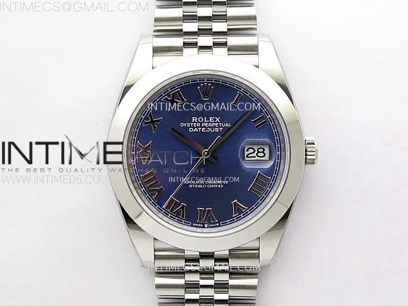 DateJust 41mm 126300 904 SS AR+F V2 1:1 Best Edition Blue Dial Roman Markers on Jubilee Bracelet DD3235