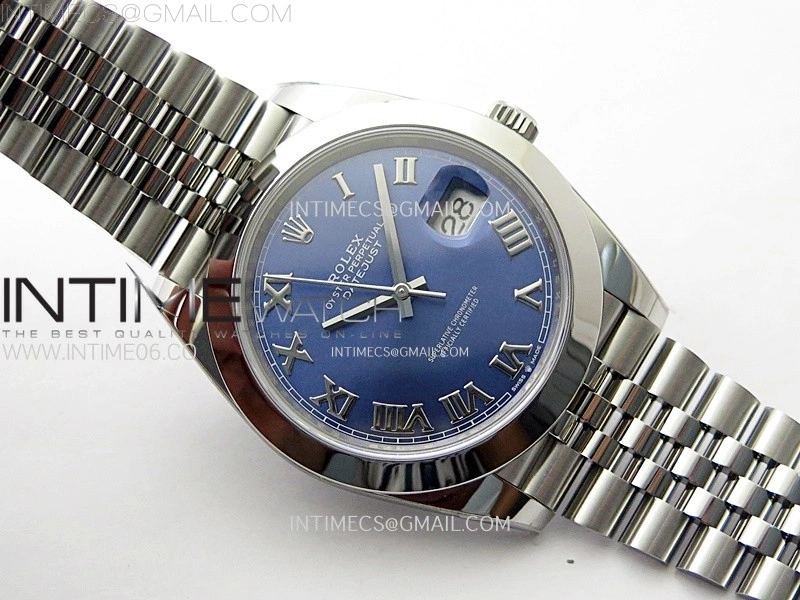 DateJust 41mm 126300 904 SS AR+F V2 1:1 Best Edition Blue Dial Roman Markers on Jubilee Bracelet DD3235