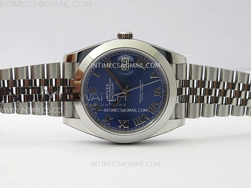 DateJust 41mm 126300 904 SS AR+F V2 1:1 Best Edition Blue Dial Roman Markers on Jubilee Bracelet DD3235