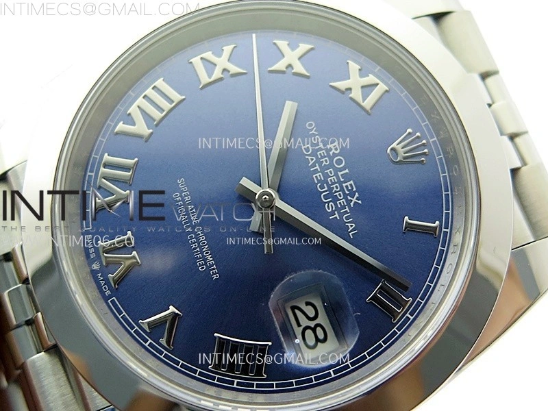 DateJust 41mm 126300 904 SS AR+F V2 1:1 Best Edition Blue Dial Roman Markers on Jubilee Bracelet DD3235