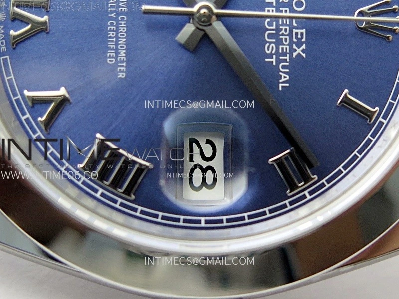 DateJust 41mm 126300 904 SS AR+F V2 1:1 Best Edition Blue Dial Roman Markers on Jubilee Bracelet DD3235