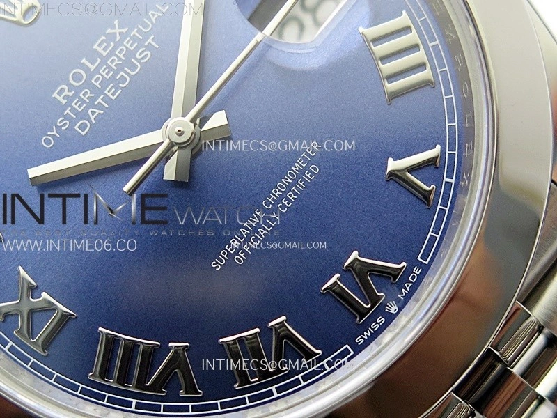 DateJust 41mm 126300 904 SS AR+F V2 1:1 Best Edition Blue Dial Roman Markers on Jubilee Bracelet DD3235