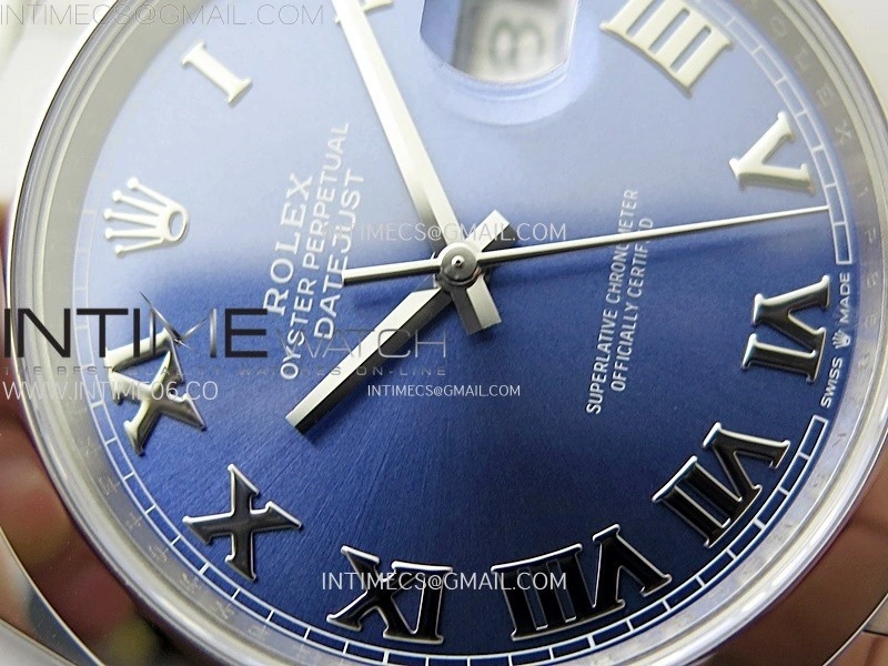 DateJust 41mm 126300 904 SS AR+F V2 1:1 Best Edition Blue Dial Roman Markers on Jubilee Bracelet DD3235