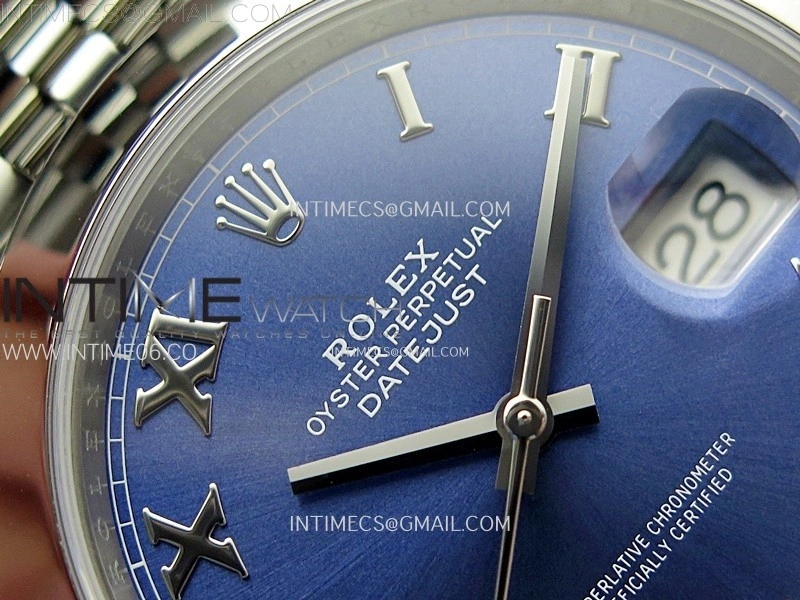 DateJust 41mm 126300 904 SS AR+F V2 1:1 Best Edition Blue Dial Roman Markers on Jubilee Bracelet DD3235