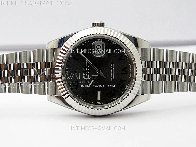 DateJust 41mm 126334 904 SS AR+F V2 1:1 Best Edition Gray Dial Roman Markers on Jubilee Bracelet DD3235