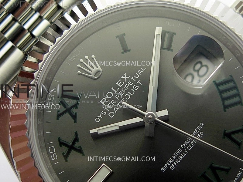 DateJust 41mm 126334 904 SS AR+F V2 1:1 Best Edition Gray Dial Roman Markers on Jubilee Bracelet DD3235