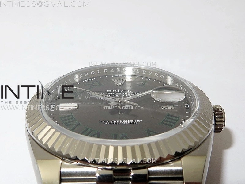 DateJust 41mm 126334 904 SS AR+F V2 1:1 Best Edition Gray Dial Roman Markers on Jubilee Bracelet DD3235