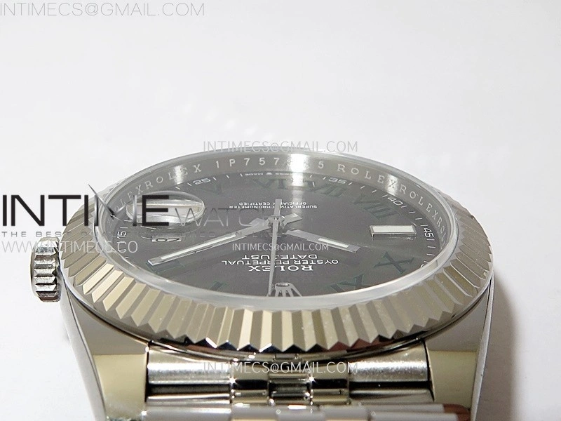 DateJust 41mm 126334 904 SS AR+F V2 1:1 Best Edition Gray Dial Roman Markers on Jubilee Bracelet DD3235