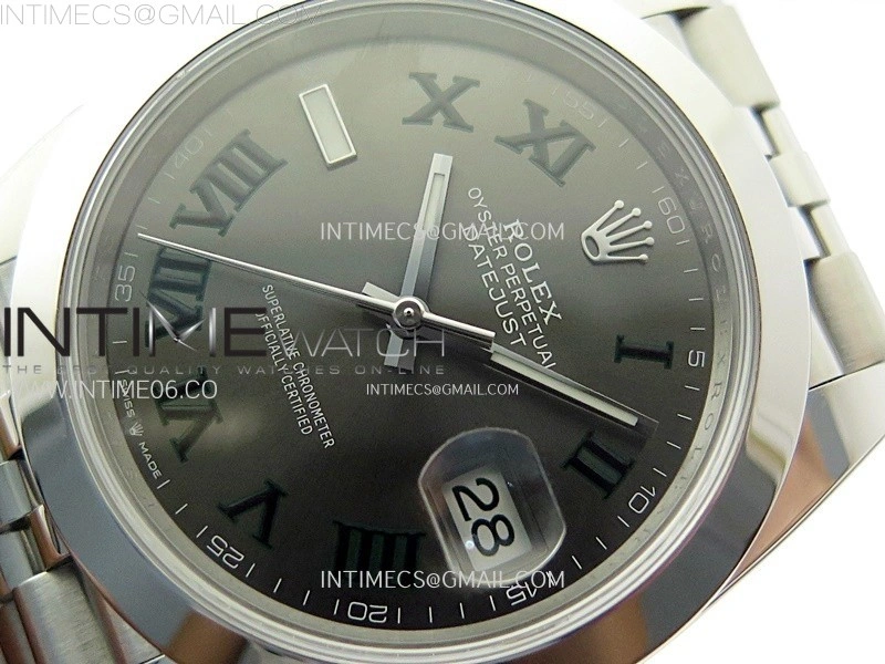 DateJust 41mm 126300 904 SS AR+F V2 1:1 Best Edition Gray Dial Roman Markers on Jubilee Bracelet DD3235