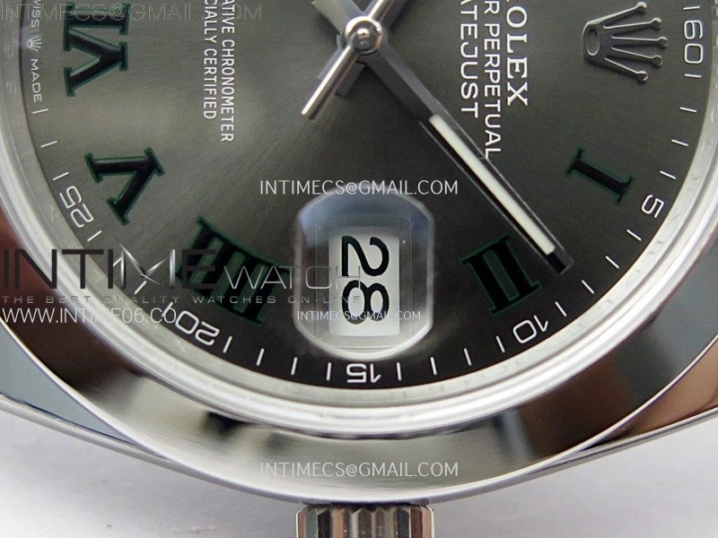 DateJust 41mm 126300 904 SS AR+F V2 1:1 Best Edition Gray Dial Roman Markers on Jubilee Bracelet DD3235