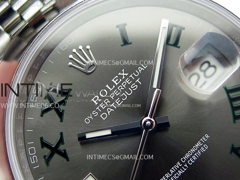 DateJust 41mm 126300 904 SS AR+F V2 1:1 Best Edition Gray Dial Roman Markers on Jubilee Bracelet DD3235