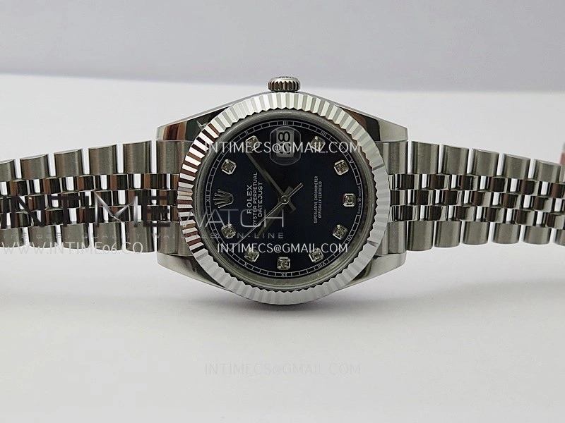 DateJust 41mm 126334 904 SS QF V2 1:1 Best Edition Blue Dial Diamond Marker On Jubilee Bracelet SH3235