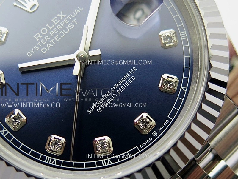DateJust 41mm 126334 904 SS QF V2 1:1 Best Edition Blue Dial Diamond Marker On Jubilee Bracelet SH3235