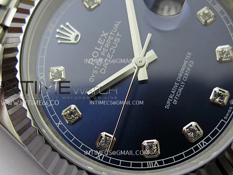 DateJust 41mm 126334 904 SS QF V2 1:1 Best Edition Blue Dial Diamond Marker On Jubilee Bracelet SH3235