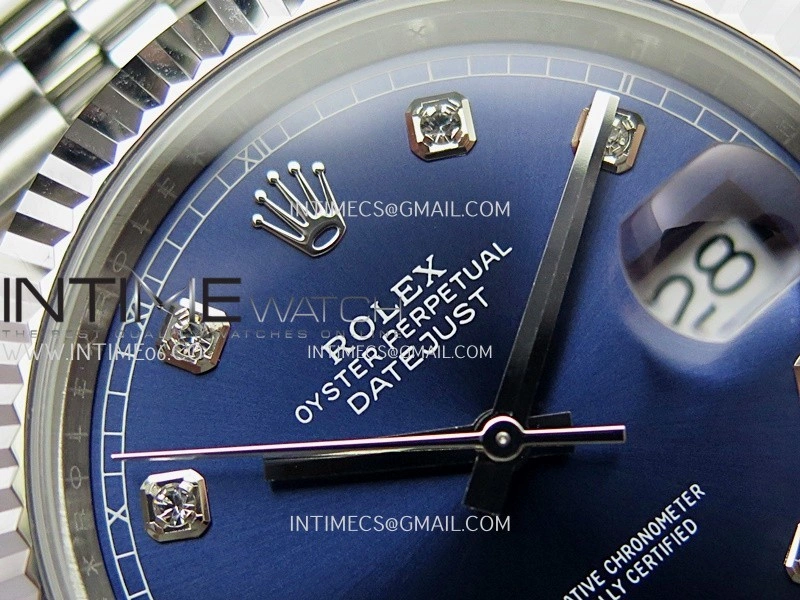 DateJust 41mm 126334 904 SS QF V2 1:1 Best Edition Blue Dial Diamond Marker On Jubilee Bracelet SH3235