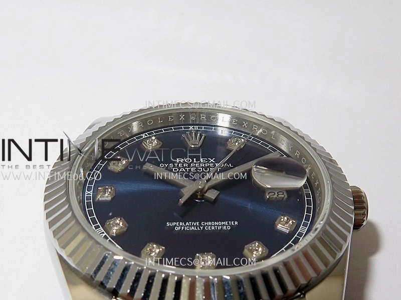 DateJust 41mm 126334 904 SS QF V2 1:1 Best Edition Blue Dial Diamond Marker On Jubilee Bracelet SH3235
