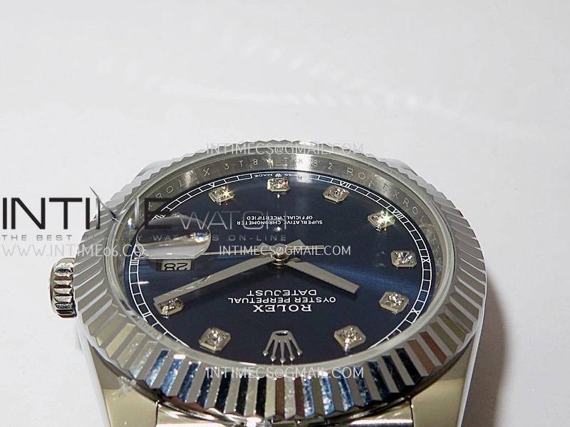 DateJust 41mm 126334 904 SS QF V2 1:1 Best Edition Blue Dial Diamond Marker On Jubilee Bracelet SH3235