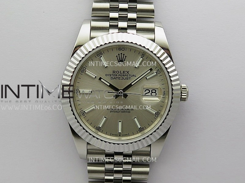 DateJust 41mm 126334 904 SS QF V2 1:1 Best Edition Silver Dial Stick Marker On Jubilee Bracelet SH3235