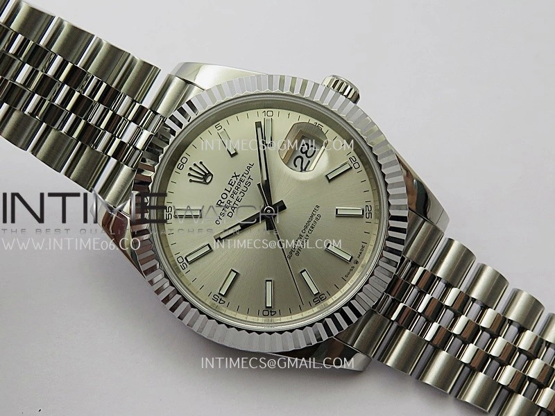 DateJust 41mm 126334 904 SS QF V2 1:1 Best Edition Silver Dial Stick Marker On Jubilee Bracelet SH3235