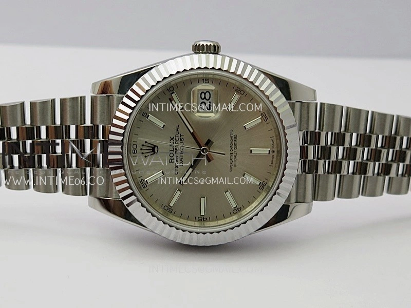 DateJust 41mm 126334 904 SS QF V2 1:1 Best Edition Silver Dial Stick Marker On Jubilee Bracelet SH3235
