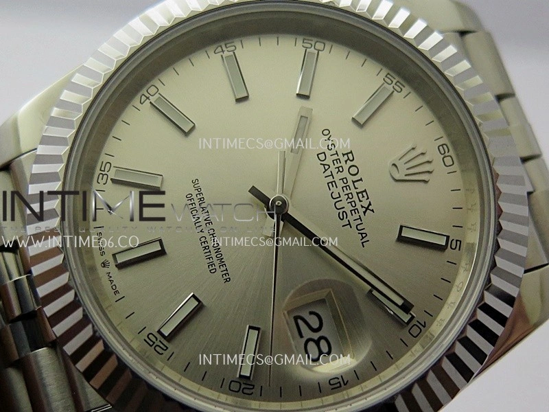 DateJust 41mm 126334 904 SS QF V2 1:1 Best Edition Silver Dial Stick Marker On Jubilee Bracelet SH3235