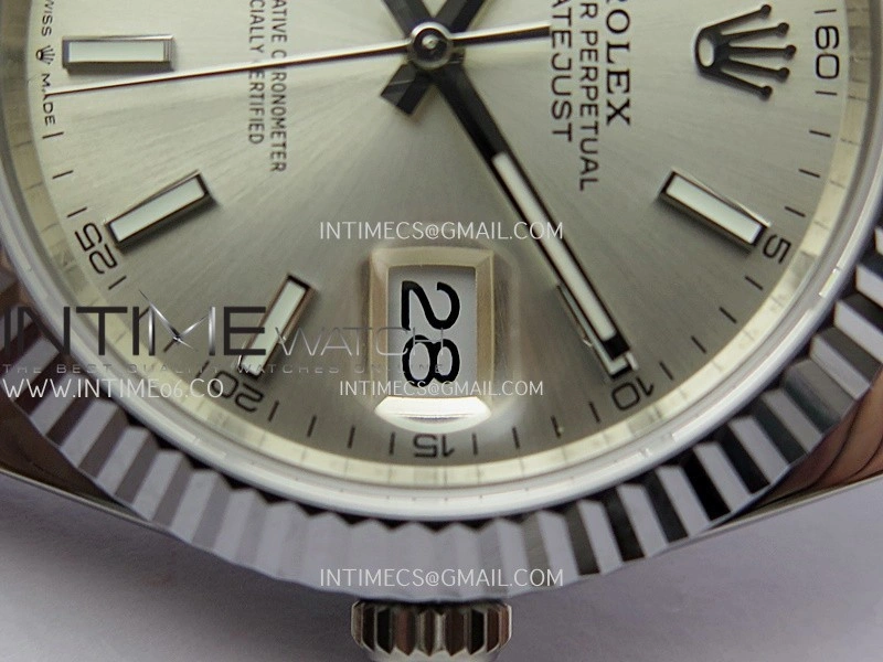 DateJust 41mm 126334 904 SS QF V2 1:1 Best Edition Silver Dial Stick Marker On Jubilee Bracelet SH3235