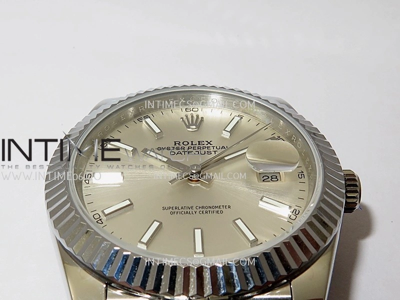 DateJust 41mm 126334 904 SS QF V2 1:1 Best Edition Silver Dial Stick Marker On Jubilee Bracelet SH3235