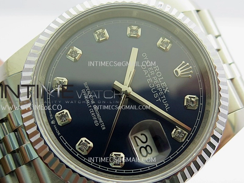 DateJust 36mm 126234 904 SS V2 QF 1:1 Best Edition Blue Dial Diamond Marker On Jubilee Bracelet SH3235