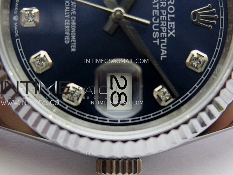 DateJust 36mm 126234 904 SS V2 QF 1:1 Best Edition Blue Dial Diamond Marker On Jubilee Bracelet SH3235