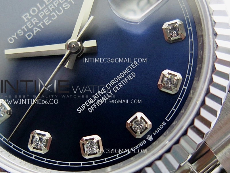 DateJust 36mm 126234 904 SS V2 QF 1:1 Best Edition Blue Dial Diamond Marker On Jubilee Bracelet SH3235