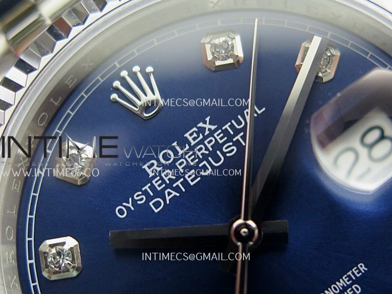 DateJust 36mm 126234 904 SS V2 QF 1:1 Best Edition Blue Dial Diamond Marker On Jubilee Bracelet SH3235