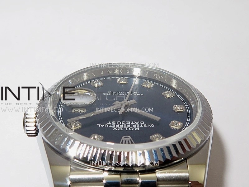 DateJust 36mm 126234 904 SS V2 QF 1:1 Best Edition Blue Dial Diamond Marker On Jubilee Bracelet SH3235
