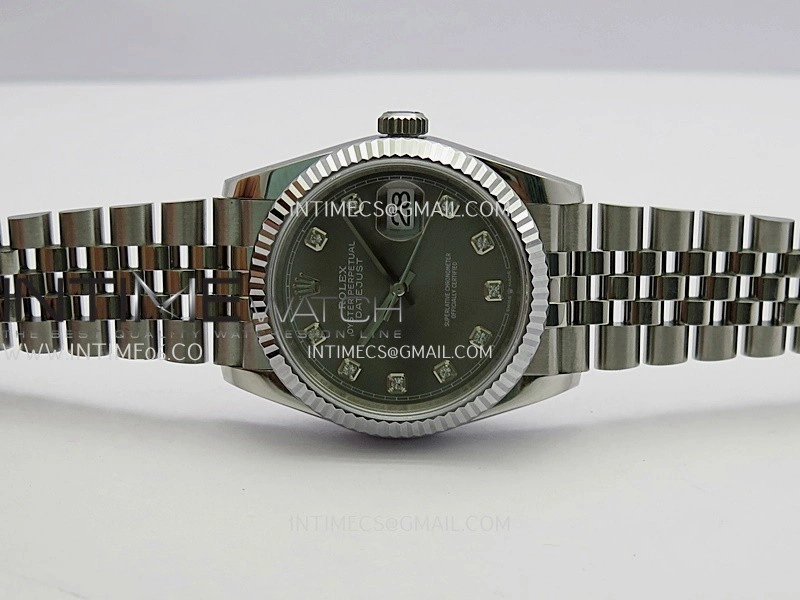 DateJust 36mm 126234 904 SS V2 QF 1:1 Best Edition Gray Dial Diamond Marker On Jubilee Bracelet SH3235