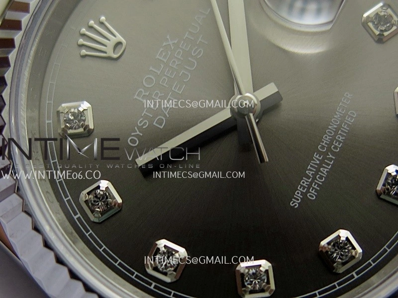 DateJust 36mm 126234 904 SS V2 QF 1:1 Best Edition Gray Dial Diamond Marker On Jubilee Bracelet SH3235