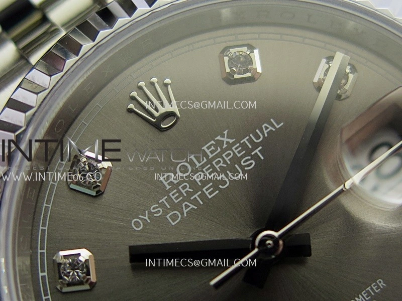 DateJust 36mm 126234 904 SS V2 QF 1:1 Best Edition Gray Dial Diamond Marker On Jubilee Bracelet SH3235