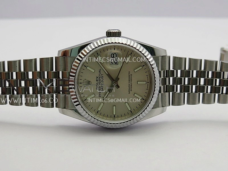 DateJust 36mm 126234 904 SS V2 QF 1:1 Best Edition Silver Dial Stick Marker On Jubilee Bracelet SH3235