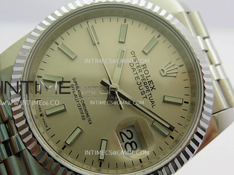 DateJust 36mm 126234 904 SS V2 QF 1:1 Best Edition Silver Dial Stick Marker On Jubilee Bracelet SH3235