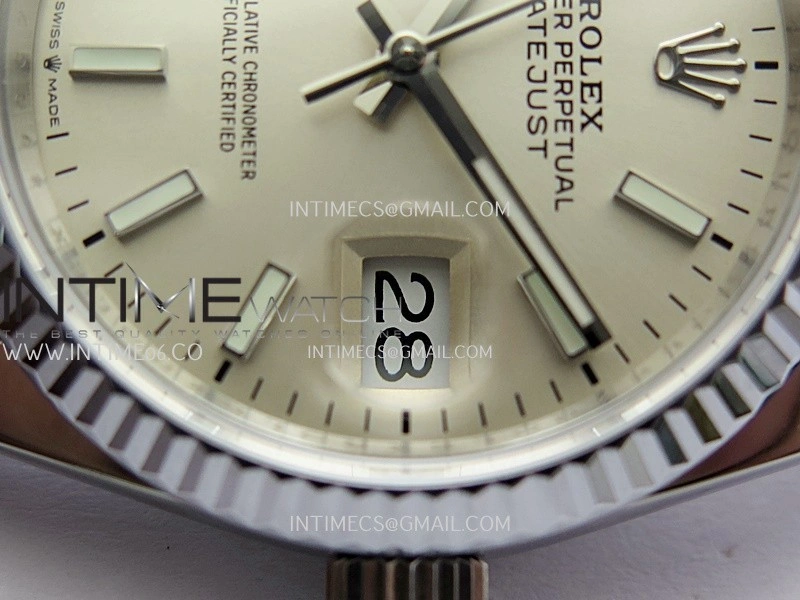 DateJust 36mm 126234 904 SS V2 QF 1:1 Best Edition Silver Dial Stick Marker On Jubilee Bracelet SH3235