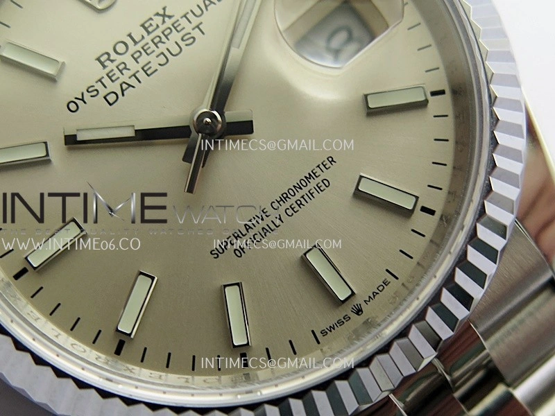 DateJust 36mm 126234 904 SS V2 QF 1:1 Best Edition Silver Dial Stick Marker On Jubilee Bracelet SH3235