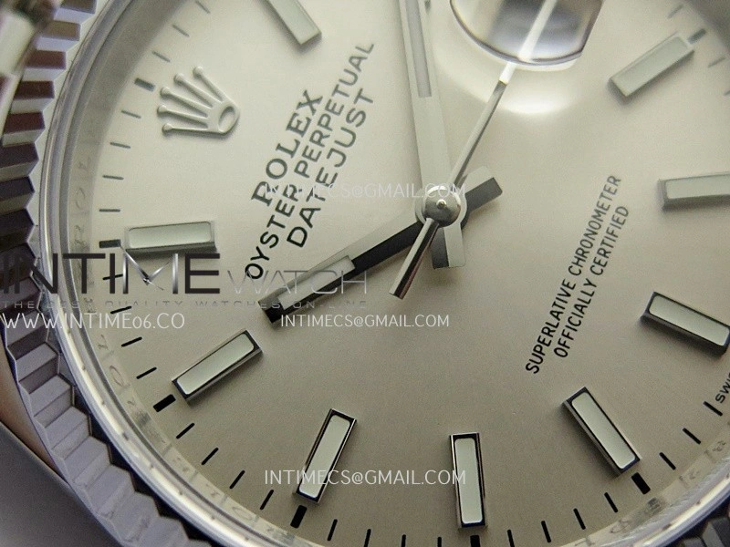 DateJust 36mm 126234 904 SS V2 QF 1:1 Best Edition Silver Dial Stick Marker On Jubilee Bracelet SH3235