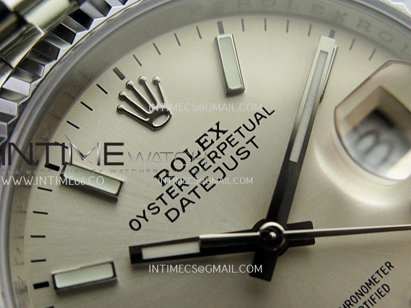 DateJust 36mm 126234 904 SS V2 QF 1:1 Best Edition Silver Dial Stick Marker On Jubilee Bracelet SH3235