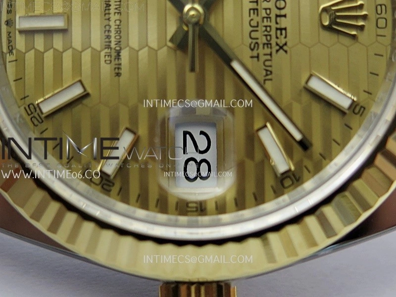 DateJust 41mm 126333 904 SS YG AR+F 1:1 Fluted Gold Dial Stick Markers On SS YG Oyster Bracelet DD3235 V2