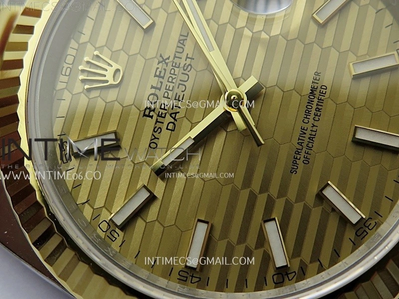 DateJust 41mm 126333 904 SS YG AR+F 1:1 Fluted Gold Dial Stick Markers On SS YG Oyster Bracelet DD3235 V2