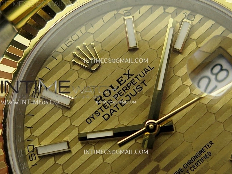 DateJust 41mm 126333 904 SS YG AR+F 1:1 Fluted Gold Dial Stick Markers On SS YG Oyster Bracelet DD3235 V2