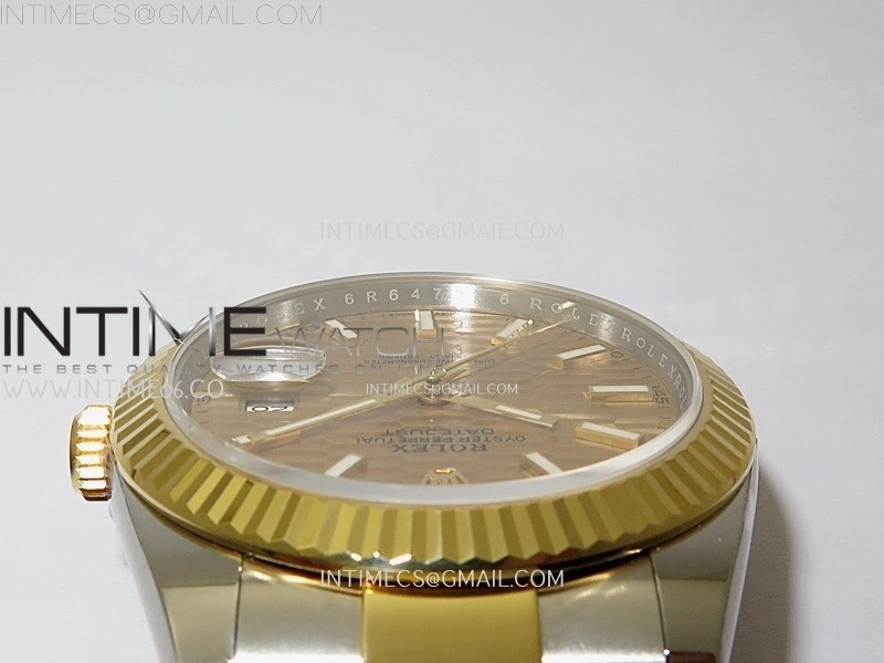 DateJust 41mm 126333 904 SS YG AR+F 1:1 Fluted Gold Dial Stick Markers On SS YG Oyster Bracelet DD3235 V2