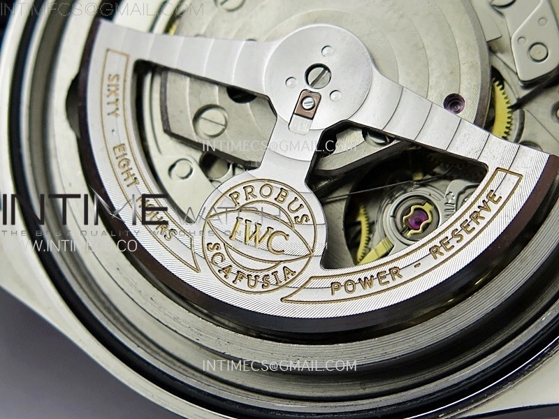 Portugieser Chrono Classic 42 IW390403 AZF 1:1 Best Edition White Dial Silver Markers on Black Leather Strap A7750